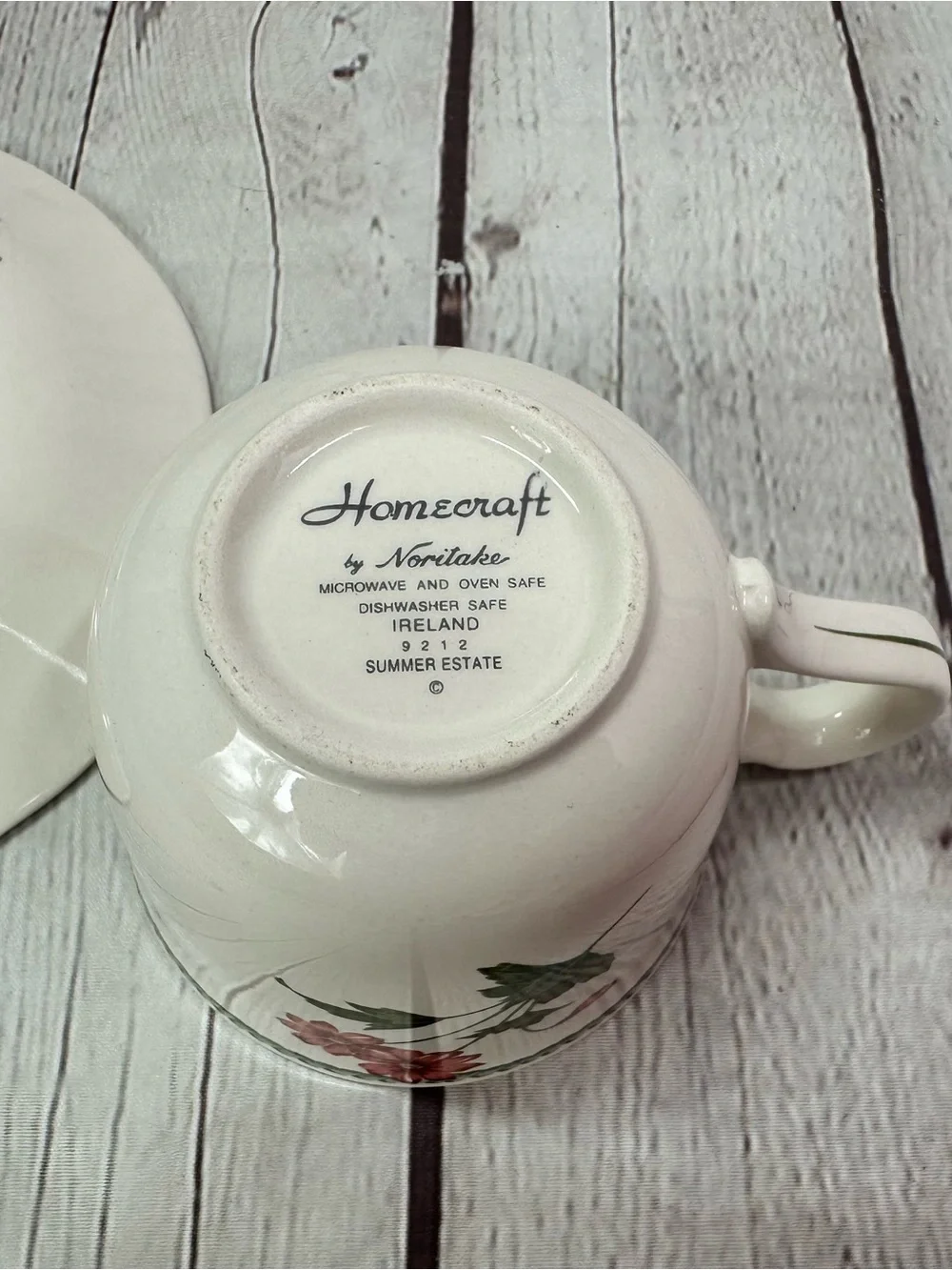 vtg Noritake Summer Estate (Ireland) flat cup & saucer cottage coastal grandma